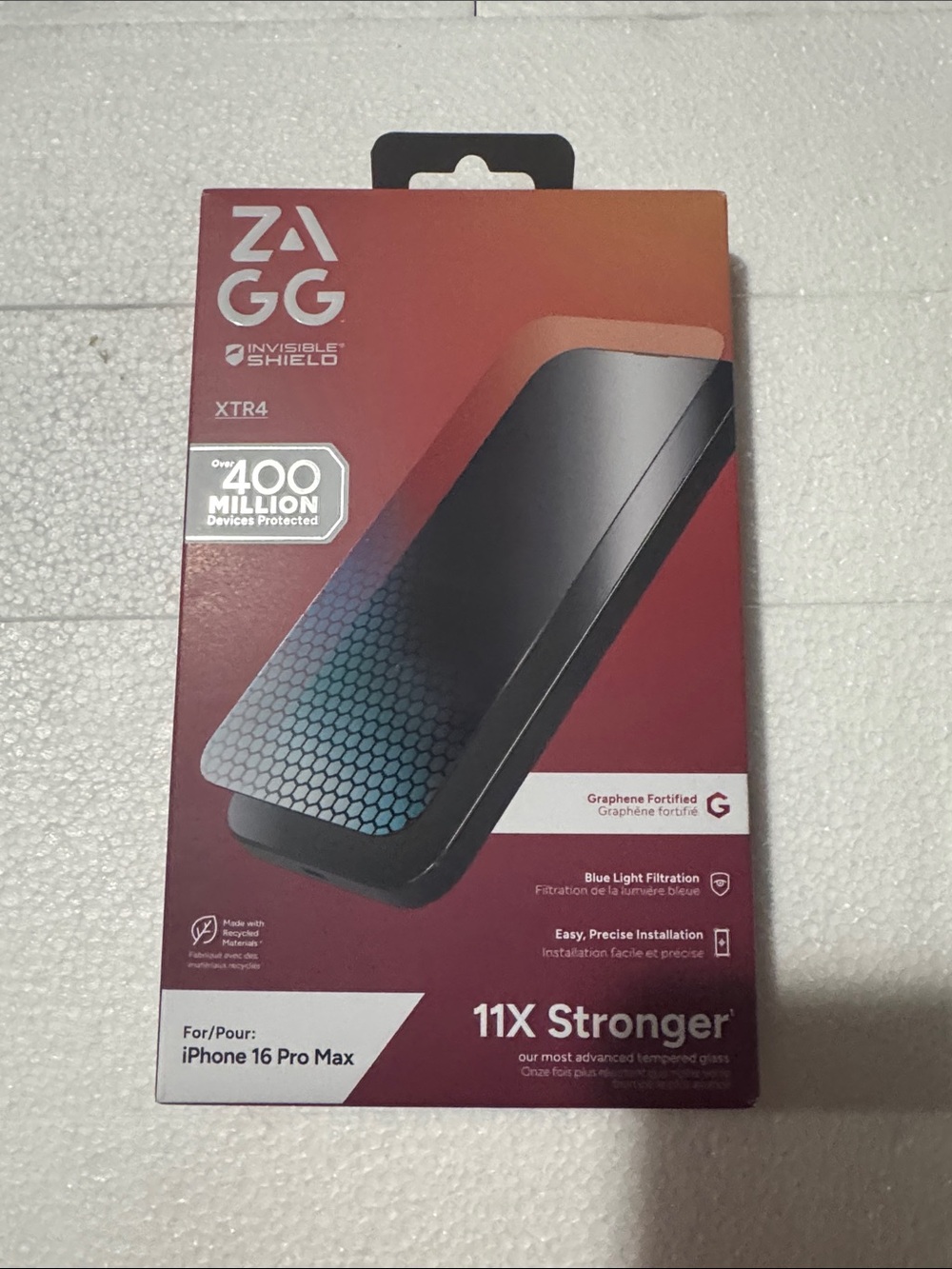 ZAGG InvisibleShield XTR4 Screen Protector for iPhone 16 Pro Max - Black